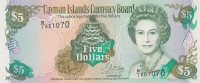 Банкнота 5 долларов 1996 года. Каймановы острова. р17