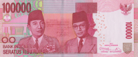 100000 рупий 2013 года. Индонезия. р153с(1)