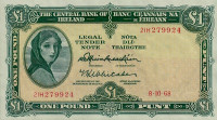 1 фунт 08.10.1968 года. Ирландия. р64а