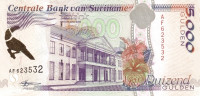 5000 гульденов 1999 года. Суринам. р143b