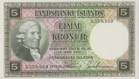 Банкнота 5 крон 15.04.1928 года. Исландия. р32а(3)