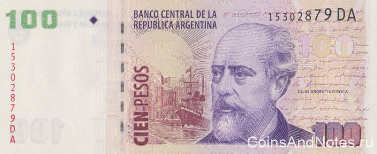 100 песо 2003 года. Аргентина. р357а(5)