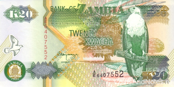 20 квача 1992 года. Замбия. р36b