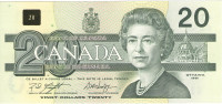Банкнота 20 долларов 1991 года. Канада. р97d
