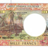 1000 франков 1992-2013 годов. Тихоокеанские территорие. р2к