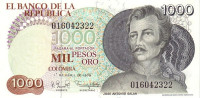 1000 песо 1979 года. Колумбия. р421
