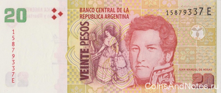 20 песо 2003 года. Аргентина. р355(6)