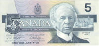 5 долларов 1986 года. Канада. р95е