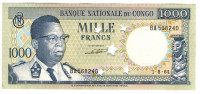 1000 франков 1964 года. Конго. р8a