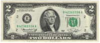 2 доллара 1976 года. США. р461В