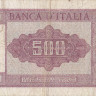 500 лир 1947 года (23.03.1961 года). Италия. р80b