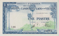 1 пиастр 1954 года. Французский Индокитай (Вьетнам). р105