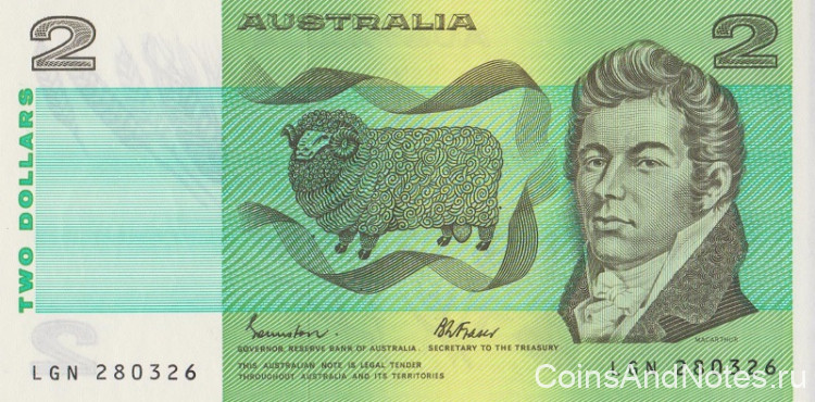 2 доллара 1974-1985 годов. Австралия. р43е