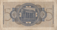 5 рейхсмарок 1940-1945 годов. Германия. Оккупированные территории. рR138а 5 рейхсмарок 1940-1945 годов. Германия. Оккупированные территории. рR138а