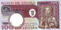 Банкнота 100 эскудо 1973 года. Ангола. р106