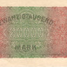 20 000 марок 1923 года. Германия. p85a