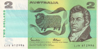 Банкнота 2 доллара 1974-1985 годов. Австралия. р43e
