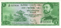 Банкнота 1 доллар 1961 года. Эфиопия. р18а