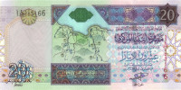 20 динаров 2002 года. Ливия. р67а