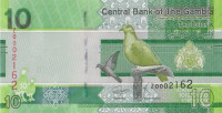 Банкнота 10 даласи 2019 года. Гамбия. р new