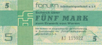 Банкнота 5 марок 1979 года. ГДР. рFX3