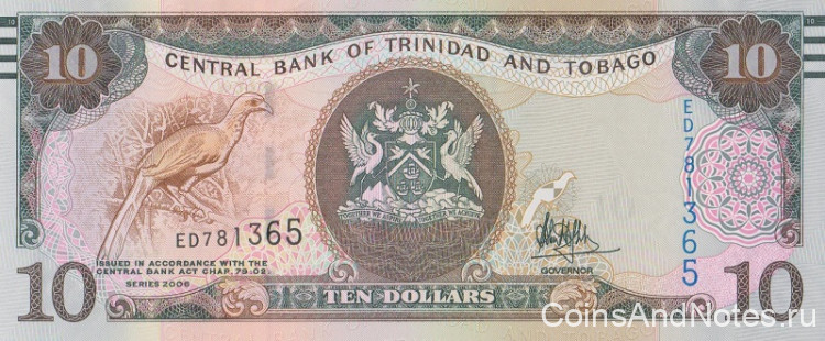10 долларов 2006 года. Тринидад и Тобаго. р57b