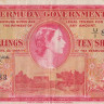 10 шиллингов 1957 года. Бермудские острова. р19b