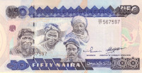50 наира 2001 года. Нигерия. р27d