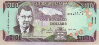 Банкнота 100 долларов 15.01.2004 года. Ямайка. р80d