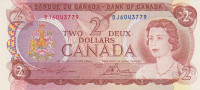 Банкнота 2 доллара 1974 года. Канада. р86а