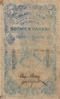 Банкнота 5 марок 1897 года. Финляндия. р2(5)