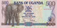 500 шиллингов 1991 года. Уганда. р33а