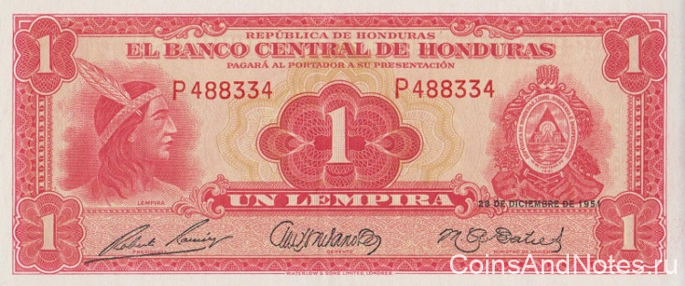 1 лепмира 1951 года. Гондурас. р45b