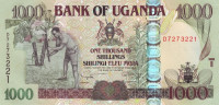 1000 шиллингов 2009 года. Уганда. р43с