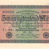 20 000 марок 1923 года. Германия. p85c