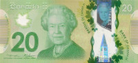 Банкнота 20 долларов 2012 года. Канада. р108а