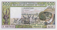 Банкнота 500 франков 1985 года. Того. р806Тb