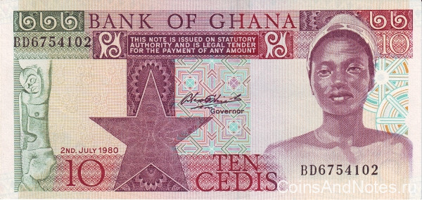 10 седи 1980 года. Гана. р20с