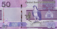 Банкнота 50 даласи 2019 года. Гамбия. р new