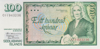 100 крон 1961 года. Исландия. р50а(8)