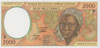 2000 франков 2000 года. Чад. р603Pg
