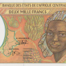 2000 франков 2000 года. Чад. р603Pg
