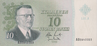 10 марок 1963 года. Финляндия. р104а(46)
