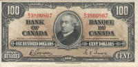 100 долларов 1937 года. Канада. р64b