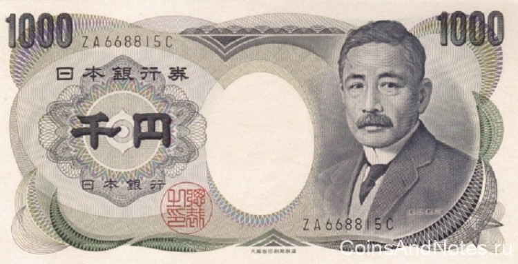 1000 йен 1984-1993 годов. Япония. р97b