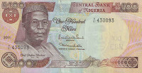 100 наира 2011 года. Нигерия. р28k