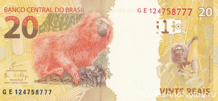 20 реалов 2010 года. Бразилия. р255d