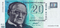 20 марок 1993 года. Финляндия. р123(3)