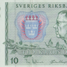 10 крон 1966 года. Швеция. р52b