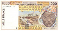 1000 франков 1993 года. Сенегал. р711Кс